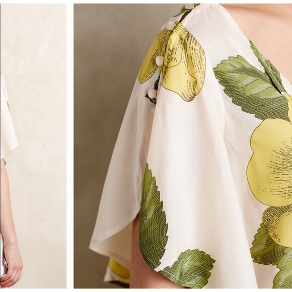 Anthropologie’s Maeve Maya Flutter Blouse Size 2 - Picture 3 of 12